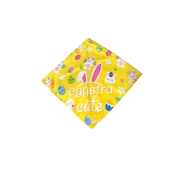 Other - Yellow "Eggstra Cute" Easter Pet Bandana